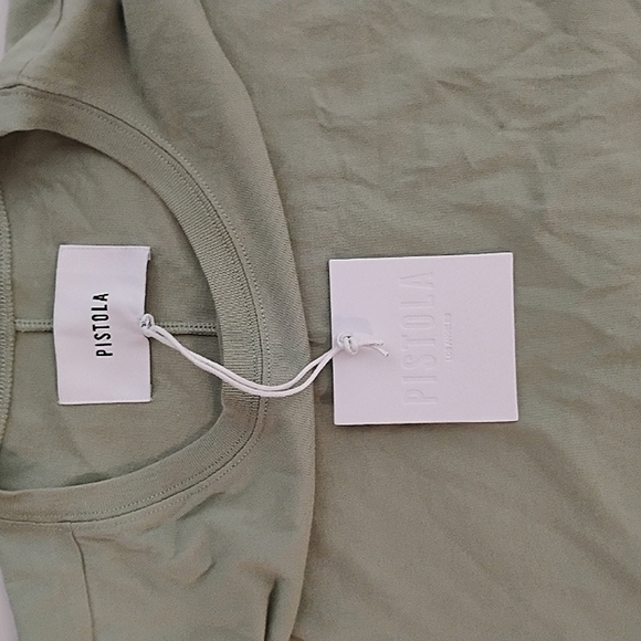 NWT Pistola Trina Muscle Tee Olive S  | $68 Retail | Lightweight Cotton - Picture 6 of 6